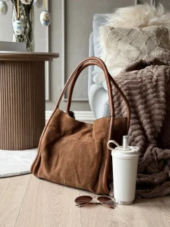 VIAMAJA Shoppere<Shopper i ruskind - Walnut