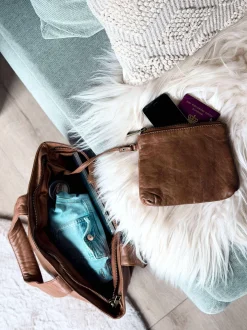 VIAMAJA Skuldertasker|Shoppere<Shopper ink pung MILLE – COGNAC