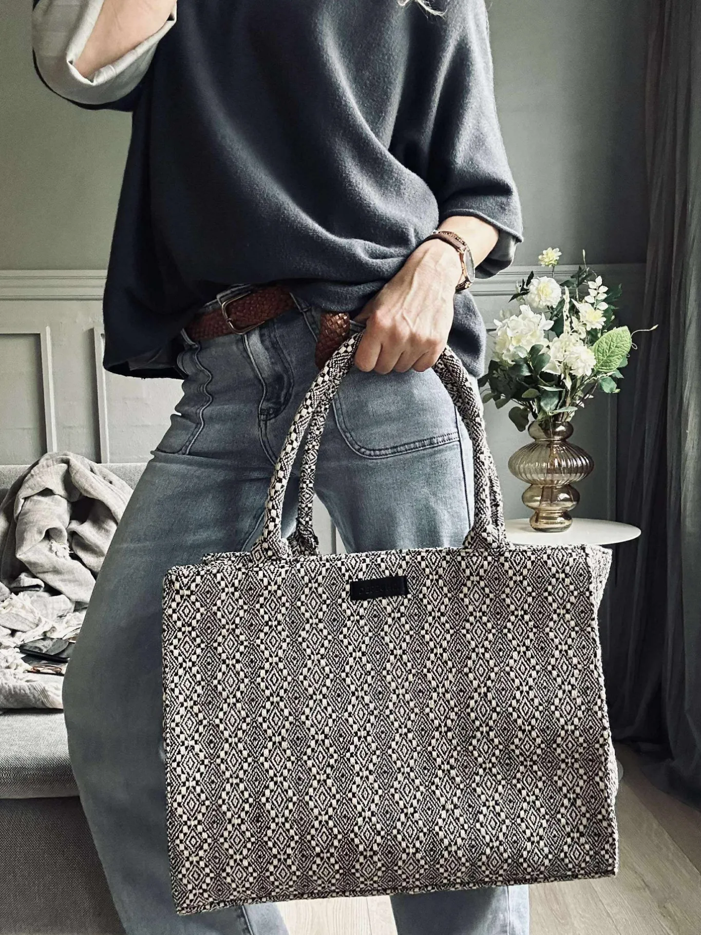 VIAMAJA Shoppere<Shopper Julia - Dekoreret med eksklusivt print