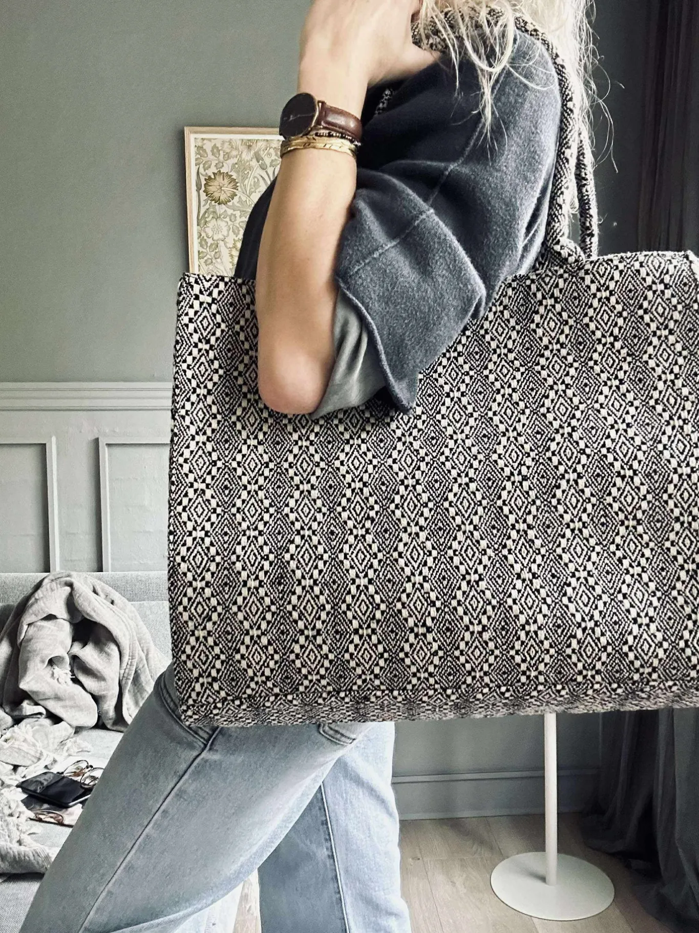 VIAMAJA Shoppere<Shopper Julia - Dekoreret med eksklusivt print