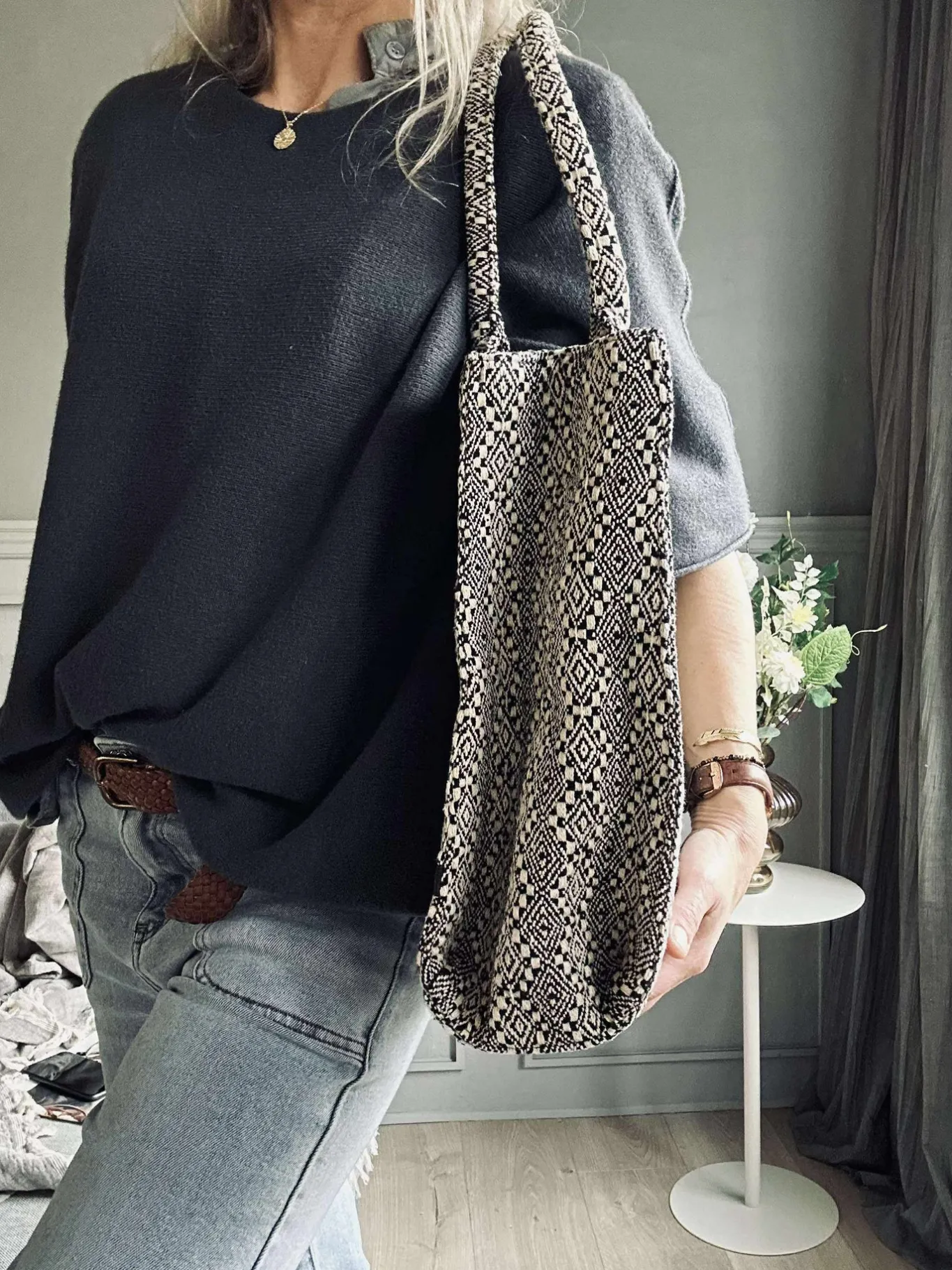 VIAMAJA Shoppere<Shopper Julia - Dekoreret med eksklusivt print