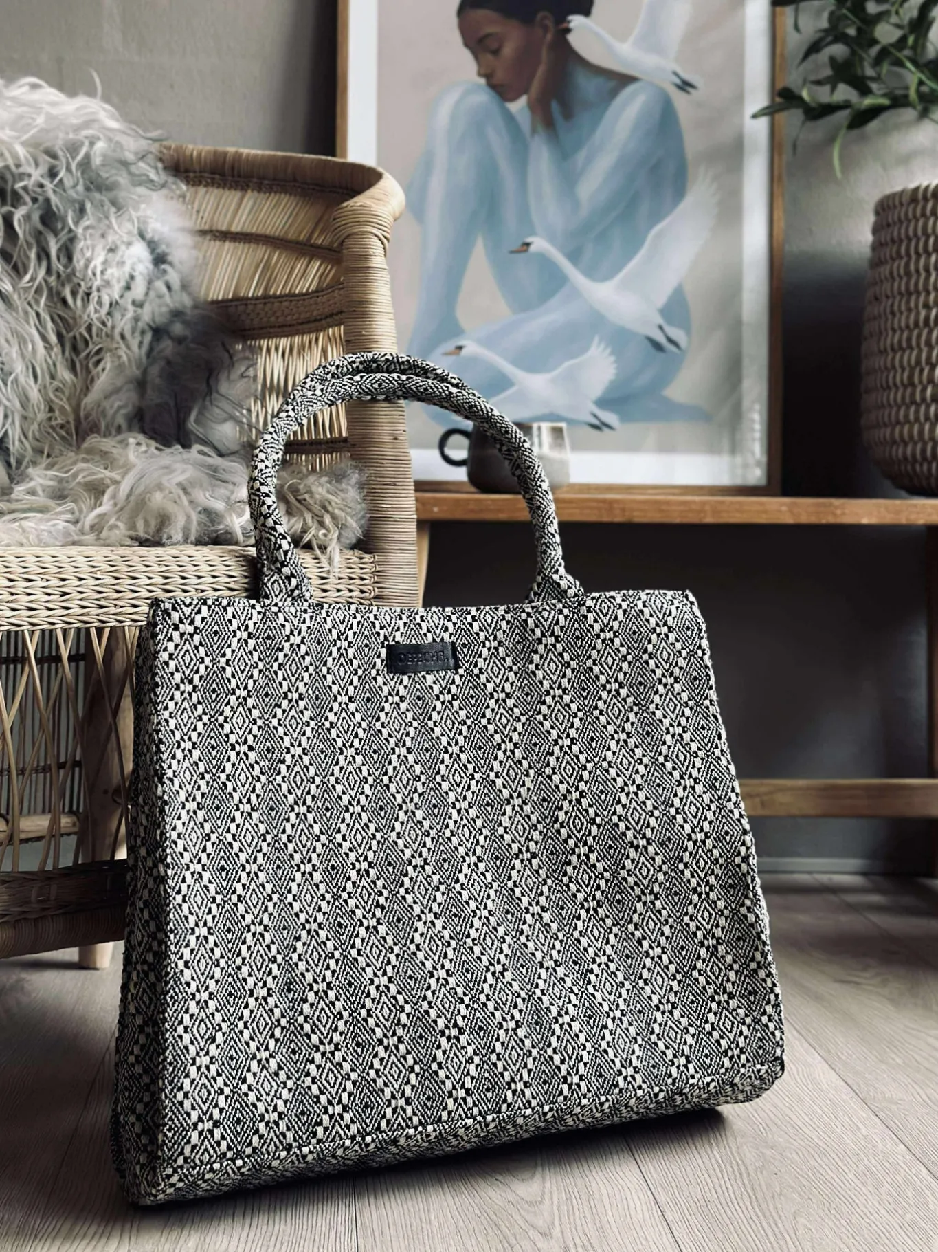 VIAMAJA Shoppere<Shopper Julia - Dekoreret med eksklusivt print