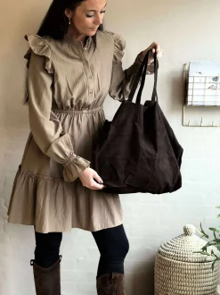 VIAMAJA Læder Tasker|Shoppere<Shopper Julia Ruskind - Dark coffee
