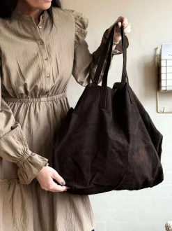 VIAMAJA Læder Tasker|Shoppere<Shopper Julia Ruskind - Dark coffee