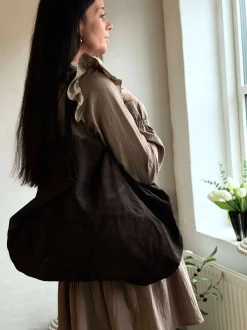 VIAMAJA Læder Tasker|Shoppere<Shopper Julia Ruskind - Dark coffee