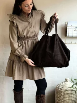 VIAMAJA Læder Tasker|Shoppere<Shopper Julia Ruskind - Dark coffee