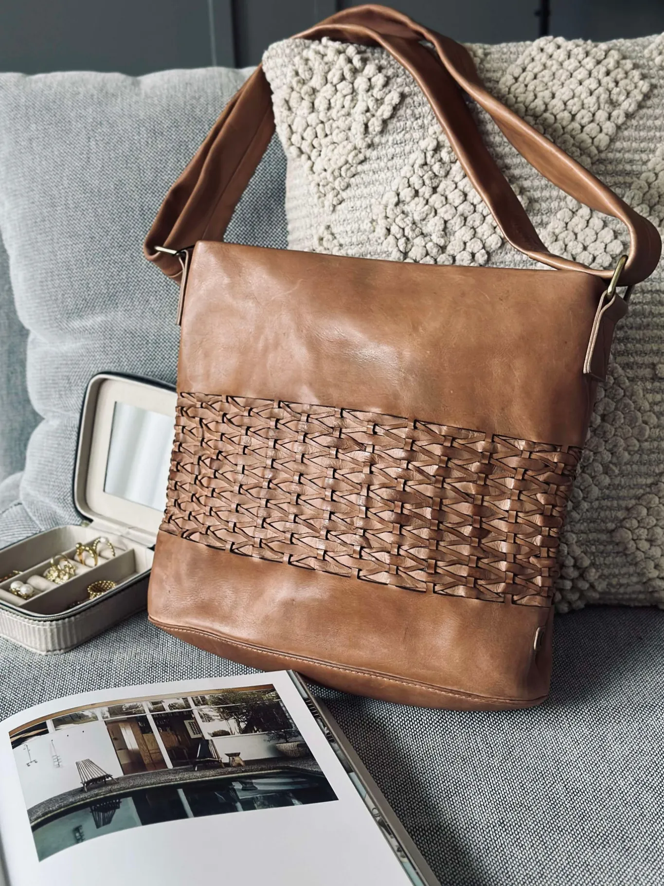 VIAMAJA Skuldertasker|Shoppere<Shopper Lux Handmade - Camel