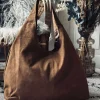 VIAMAJA Læder Tasker|Skuldertasker<Shopper Ruskind - Caramel