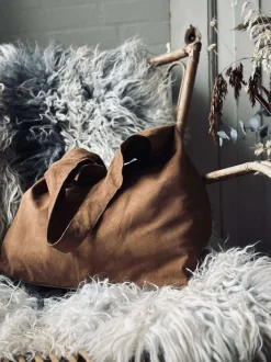 VIAMAJA Læder Tasker|Skuldertasker<Shopper Ruskind - Caramel