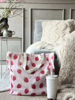 VIAMAJA Kanvas Tasker|Shoppere<Shopper Strawberry