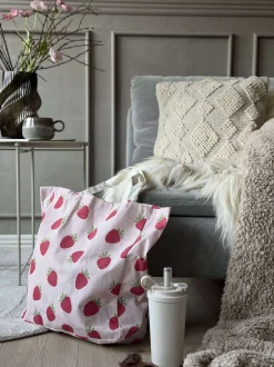 VIAMAJA Kanvas Tasker|Shoppere<Shopper Strawberry