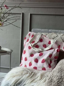 VIAMAJA Kanvas Tasker|Shoppere<Shopper Strawberry