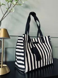 VIAMAJA Skuldertasker|Shoppere<Shopper STRIBE Canvas Small