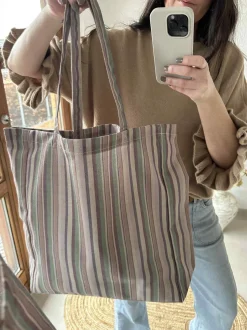 VIAMAJA Kanvas Tasker|Shoppere<Shopper Stribet
