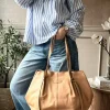 VIAMAJA Shoppere<Shopper XL i blød skindkvalitet - Sand