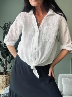 VIAMAJA Skjorter<Skjorte NALA hvid - 100% hør