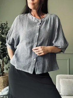 VIAMAJA Skjorter<Skjorte Nelly - Navy