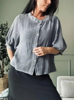 VIAMAJA Skjorter<Skjorte Nelly - Navy