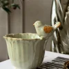 VIAMAJA Urtepotter|Pynte Genstande<Skjuler med fugl - Grøn