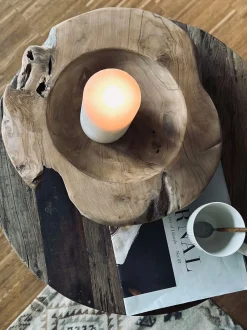 VIAMAJA Fad / Bakker|Skåle Og Tallerkener<Skål af teakrod – Large