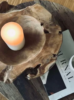 VIAMAJA Fad / Bakker|Skåle Og Tallerkener<Skål af teakrod – Large