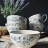 VIAMAJA Porcelæn Og Stentøj|Skåle Og Tallerkener<Skål Flora Blå