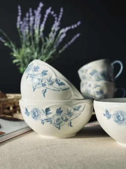 VIAMAJA Porcelæn Og Stentøj|Skåle Og Tallerkener<Skål Flora Blå