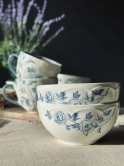 VIAMAJA Porcelæn Og Stentøj|Skåle Og Tallerkener<Skål Flora Blå