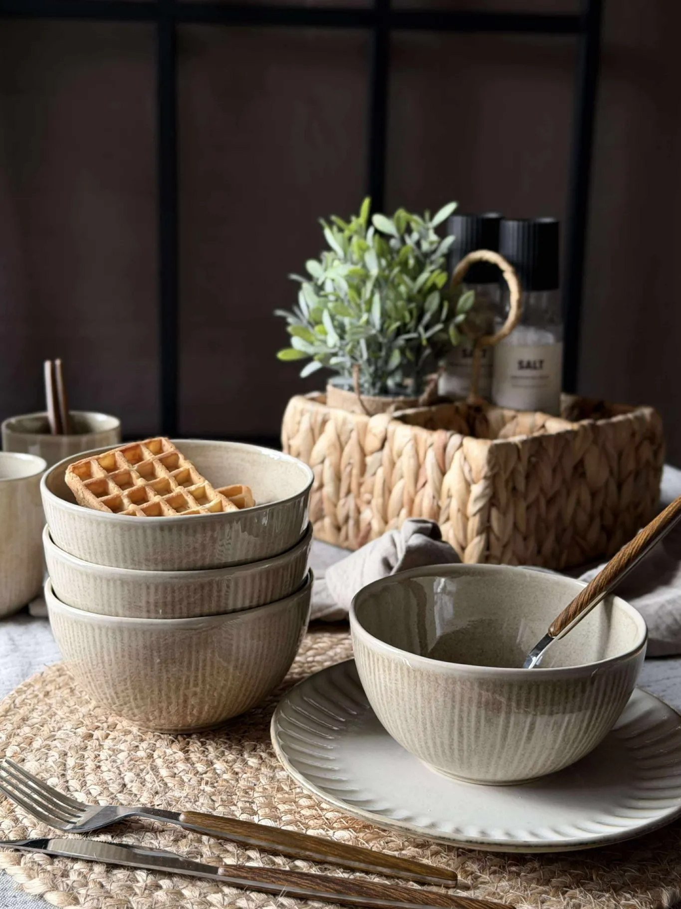 VIAMAJA Porcelæn Og Stentøj|Skåle Og Tallerkener<Skål Lydia keramik - Sæt med 4 stk Beige