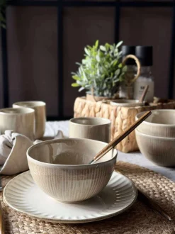 VIAMAJA Porcelæn Og Stentøj|Skåle Og Tallerkener<Skål Lydia keramik - Sæt med 4 stk Beige