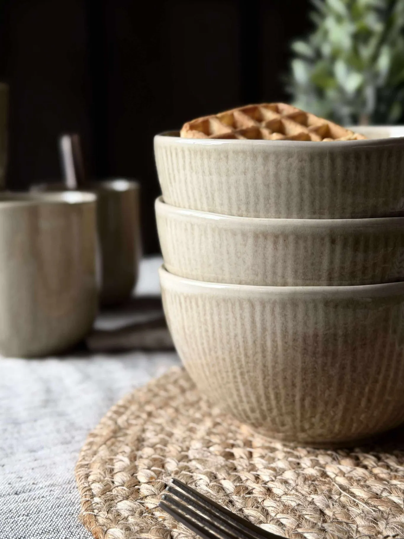 VIAMAJA Porcelæn Og Stentøj|Skåle Og Tallerkener<Skål Lydia keramik - Sæt med 4 stk Beige