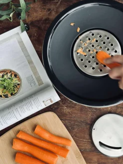 VIAMAJA Skåle Og Tallerkener|Rustfrit Stål<Skål med snittelåg - Rustfrit stål