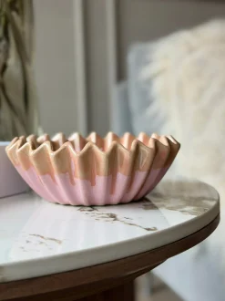 VIAMAJA Pynte Genstande<Skål Plissé Rosa- Flere størrelser