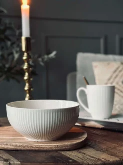 VIAMAJA Porcelæn Og Stentøj|Skåle Og Tallerkener<Skål Riflet - Porcelæn