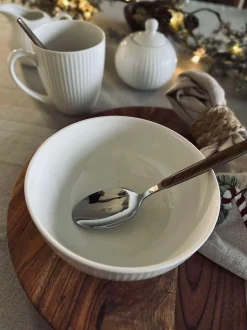 VIAMAJA Porcelæn Og Stentøj|Skåle Og Tallerkener<Skål Riflet - Porcelæn