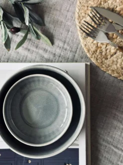 VIAMAJA Porcelæn Og Stentøj|Skåle Og Tallerkener<Skål VIGA strib stentøj - Blå