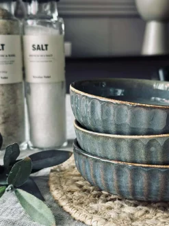 VIAMAJA Porcelæn Og Stentøj|Skåle Og Tallerkener<Skål VIGA strib stentøj - Grå / brun