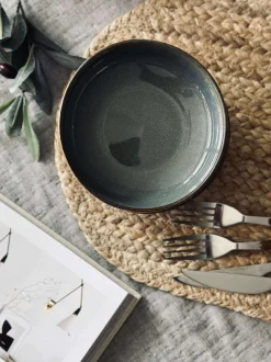 VIAMAJA Porcelæn Og Stentøj|Skåle Og Tallerkener<Skål VIGA strib stentøj - Grå / brun