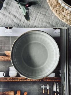 VIAMAJA Porcelæn Og Stentøj|Skåle Og Tallerkener<Skål VIGA strib stentøj - Grå