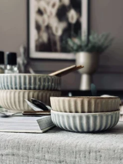 VIAMAJA Porcelæn Og Stentøj|Skåle Og Tallerkener<Skål VIGA strib stentøj - Mat brun 12cm