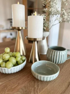 VIAMAJA Porcelæn Og Stentøj|Skåle Og Tallerkener<Skål VIGA strib stentøj - Mint flere størrelser