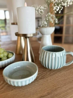 VIAMAJA Porcelæn Og Stentøj|Skåle Og Tallerkener<Skål VIGA strib stentøj - Mint flere størrelser