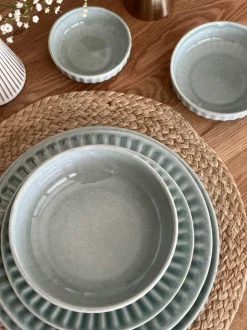 VIAMAJA Porcelæn Og Stentøj|Skåle Og Tallerkener<Skål VIGA strib stentøj - Mint flere størrelser