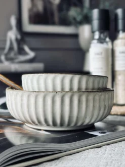 VIAMAJA Porcelæn Og Stentøj|Skåle Og Tallerkener<Skål VIGA strib stentøj - Sand flere størrelser