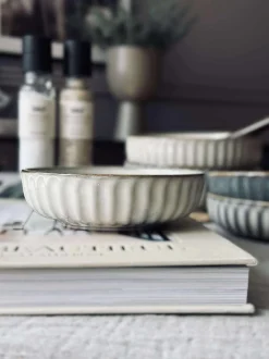 VIAMAJA Porcelæn Og Stentøj|Skåle Og Tallerkener<Skål VIGA strib stentøj - Sand flere størrelser