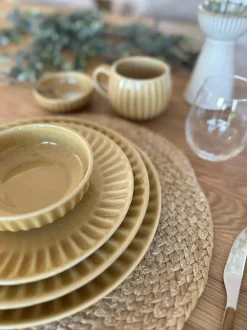 VIAMAJA Porcelæn Og Stentøj|Skåle Og Tallerkener<Skål VIGA strib stentøj - Sennep flere størrelser