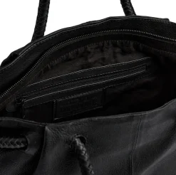 VIAMAJA Skuldertasker|Shoppere<Skuldertaske med smuk fletrem - Black