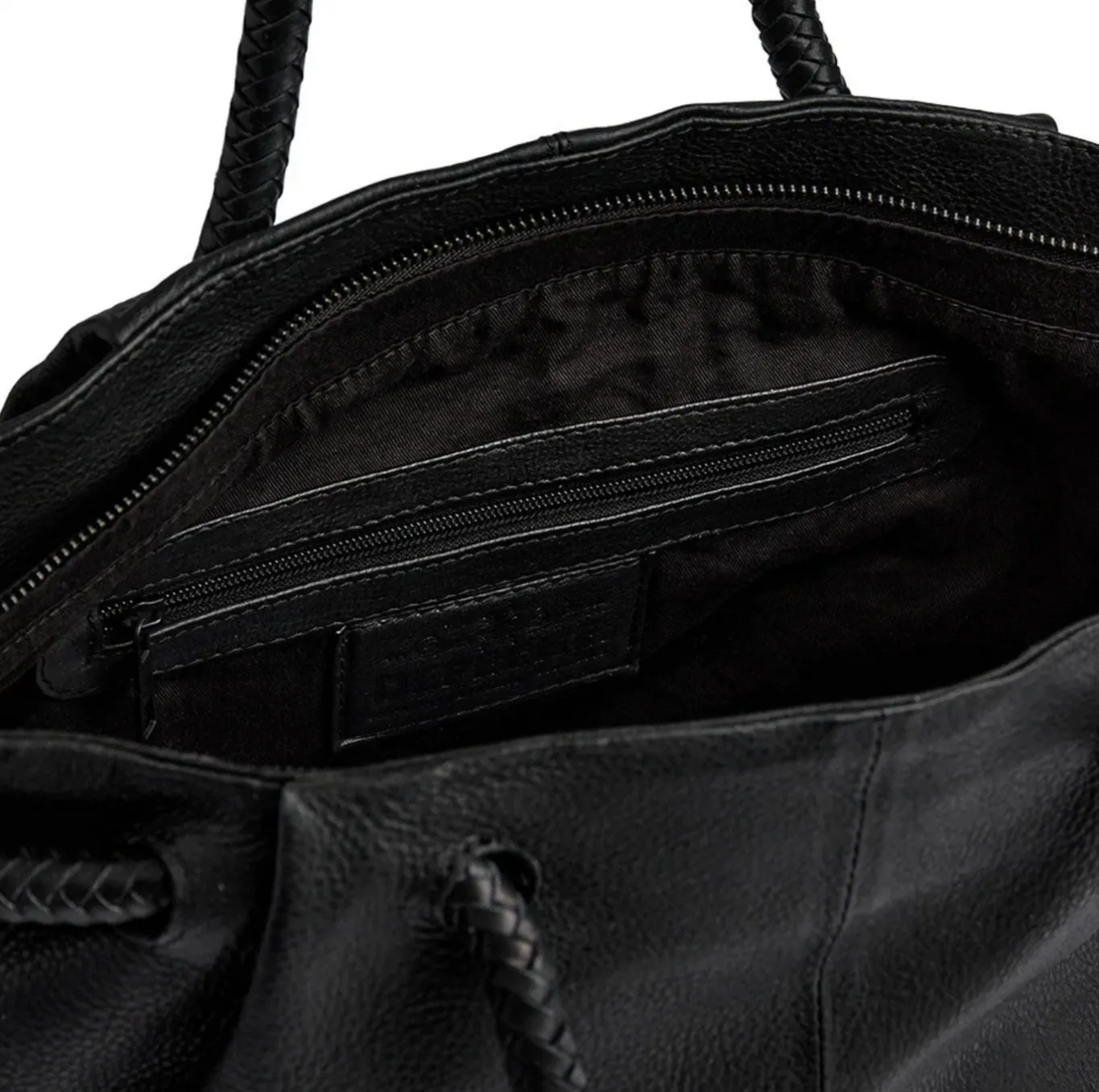 VIAMAJA Skuldertasker|Shoppere<Skuldertaske med smuk fletrem - Black