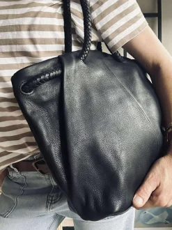 VIAMAJA Skuldertasker|Shoppere<Skuldertaske med smuk fletrem - Black