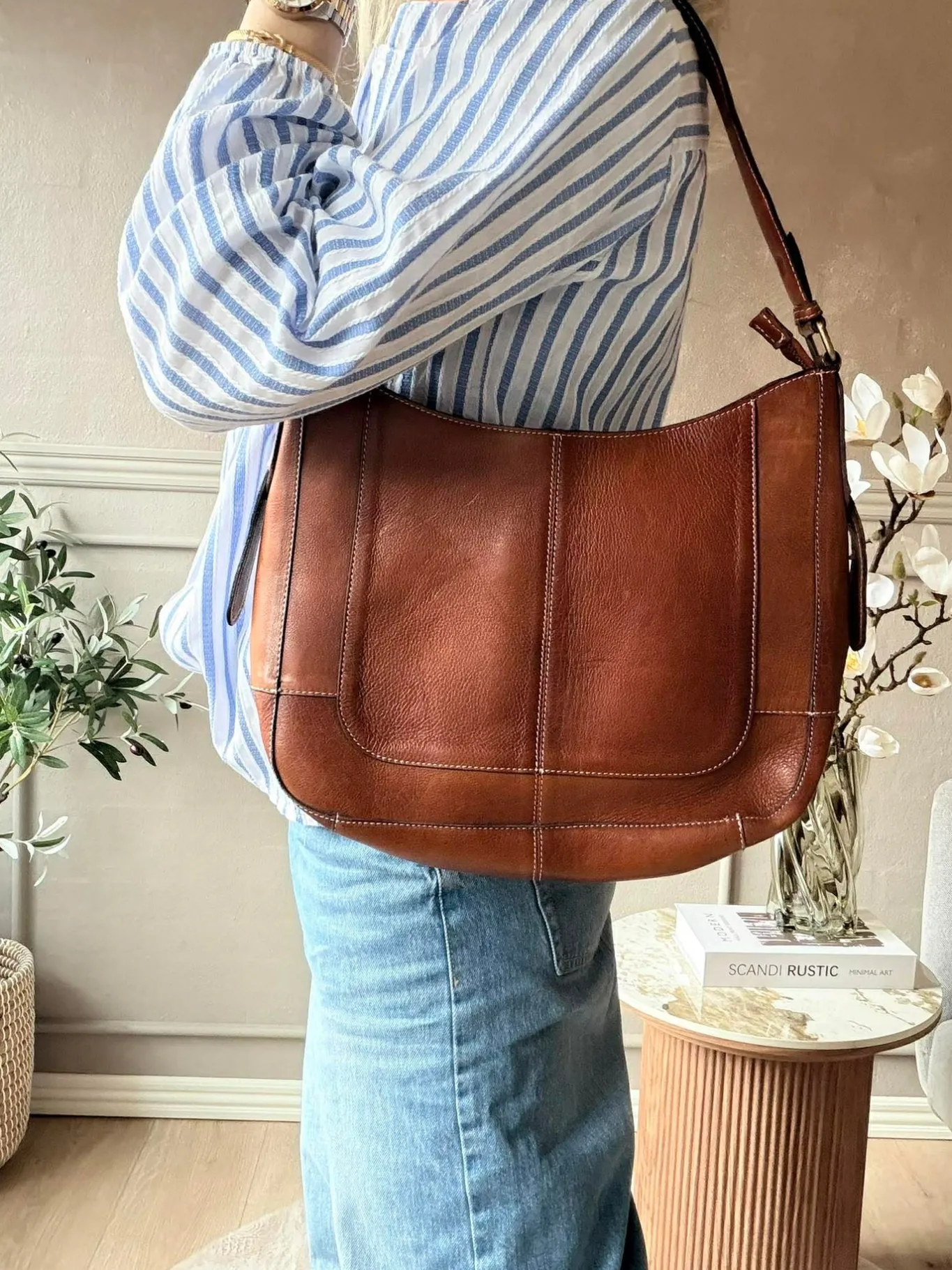 VIAMAJA Læder Tasker|Skuldertasker<Skuldertaske Neri Small - Walnut